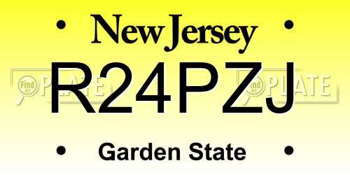 R24PZJ New Jersey License Plate