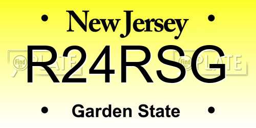 R24RSG New Jersey License Plate