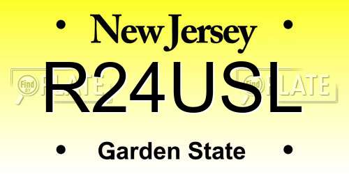 R24USL New Jersey License Plate