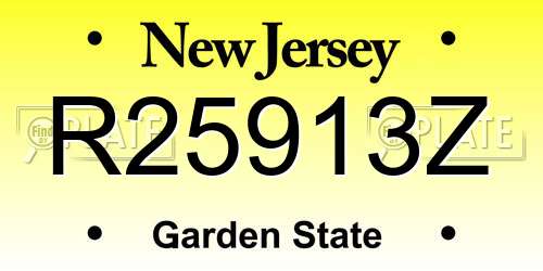 R25913Z New Jersey License Plate