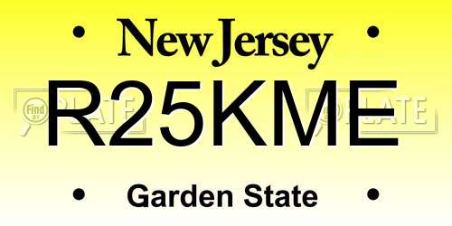 R25KME New Jersey License Plate