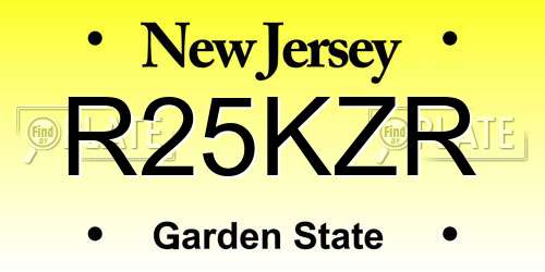 R25KZR New Jersey License Plate