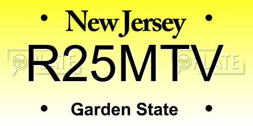 R25MTV New Jersey License Plate