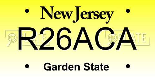 R26ACA New Jersey License Plate
