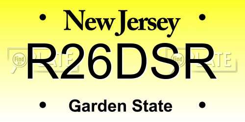 R26DSR New Jersey License Plate
