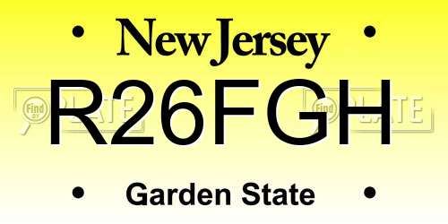 R26FGH New Jersey License Plate