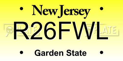 R26FWL New Jersey License Plate