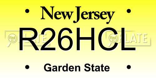 R26HCL New Jersey License Plate