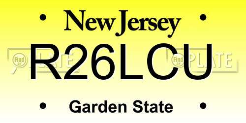 R26LCU New Jersey License Plate