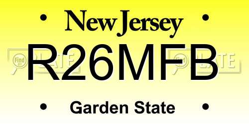 R26MFB New Jersey License Plate