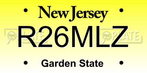 R26MLZ New Jersey License Plate