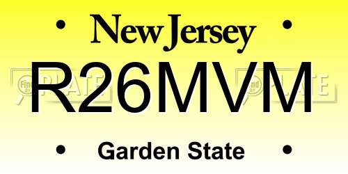 R26MVM New Jersey License Plate
