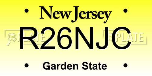 R26NJC New Jersey License Plate