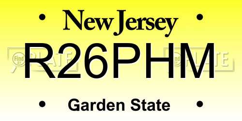 R26PHM New Jersey License Plate