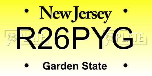 R26PYG New Jersey License Plate
