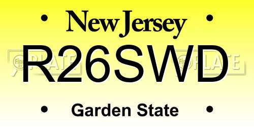R26SWD New Jersey License Plate