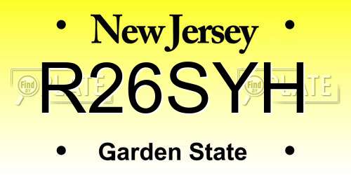 R26SYH New Jersey License Plate