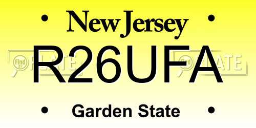 R26UFA New Jersey License Plate