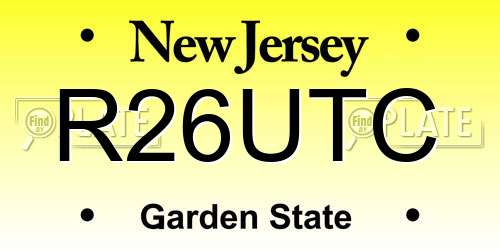 R26UTC New Jersey License Plate
