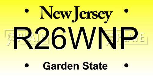 R26WNP New Jersey License Plate