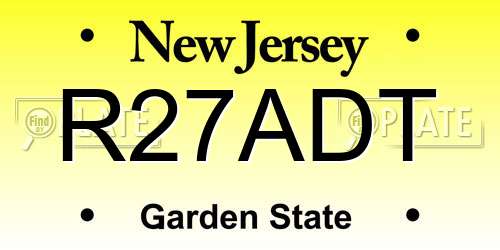 R27ADT New Jersey License Plate