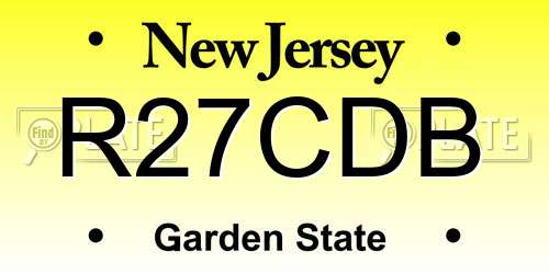 R27CDB New Jersey License Plate