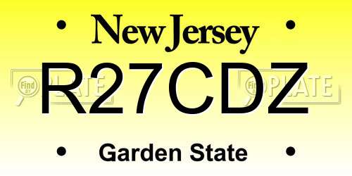 R27CDZ New Jersey License Plate