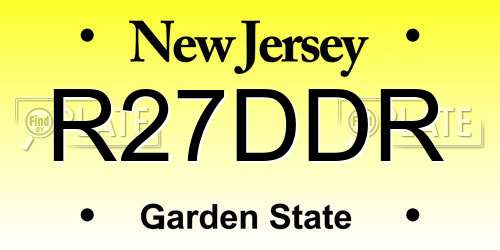 R27DDR New Jersey License Plate
