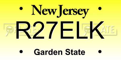 R27ELK New Jersey License Plate