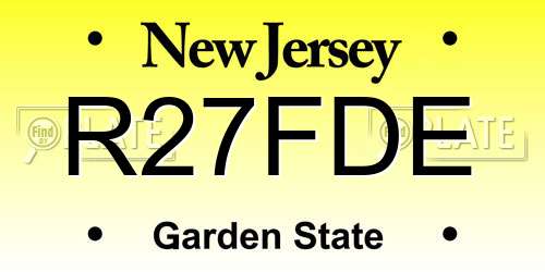 R27FDE New Jersey License Plate