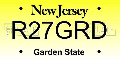 R27GRD New Jersey License Plate