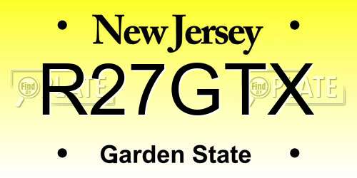R27GTX New Jersey License Plate