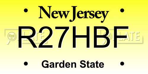 R27HBF New Jersey License Plate