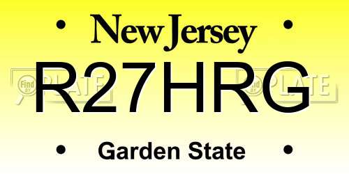 R27HRG New Jersey License Plate