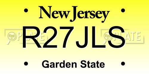 R27JLS New Jersey License Plate