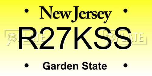 R27KSS New Jersey License Plate
