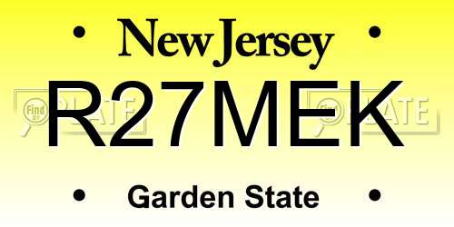 R27MEK New Jersey License Plate