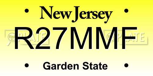 R27MMF New Jersey License Plate