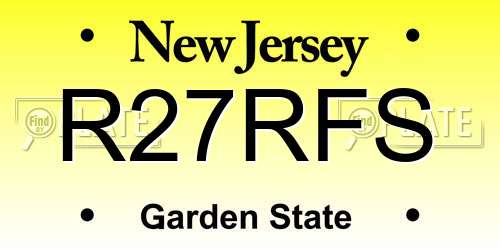 R27RFS New Jersey License Plate
