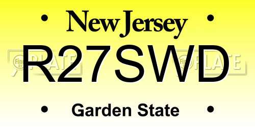 R27SWD New Jersey License Plate