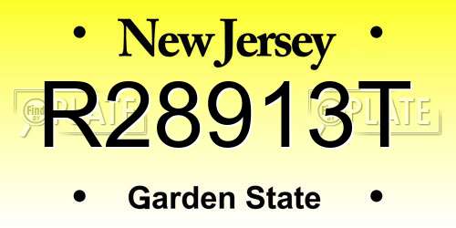 R28913T New Jersey License Plate