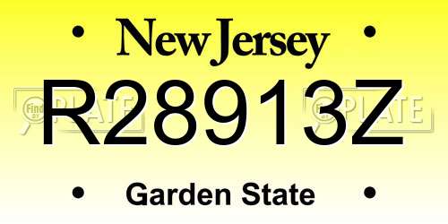 R28913Z New Jersey License Plate