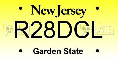 R28DCL New Jersey License Plate