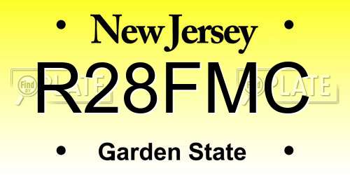 R28FMC New Jersey License Plate