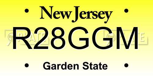 R28GGM New Jersey License Plate