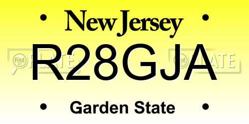R28GJA New Jersey License Plate