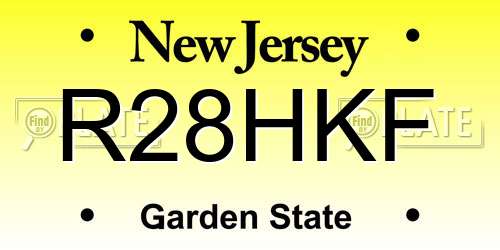 R28HKF New Jersey License Plate