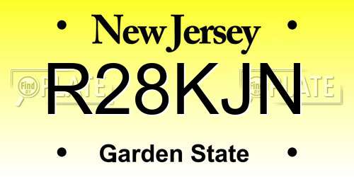 R28KJN New Jersey License Plate
