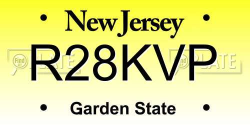 R28KVP New Jersey License Plate