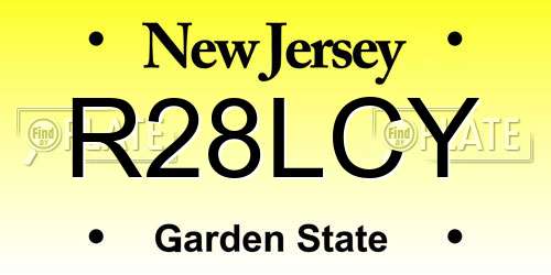 R28LCY New Jersey License Plate